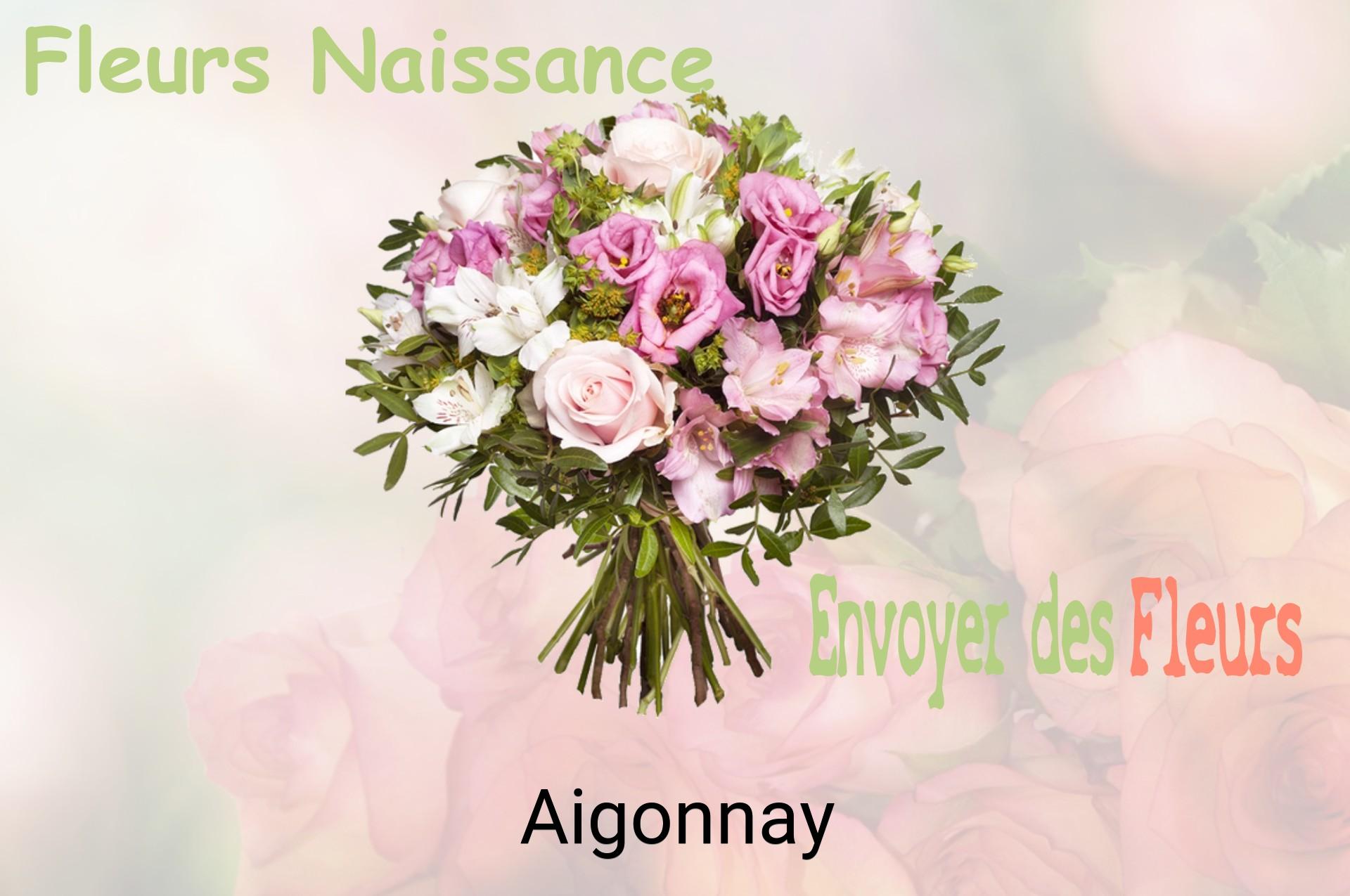Bouquet de fleurs de naissance livré à Aigonnay
